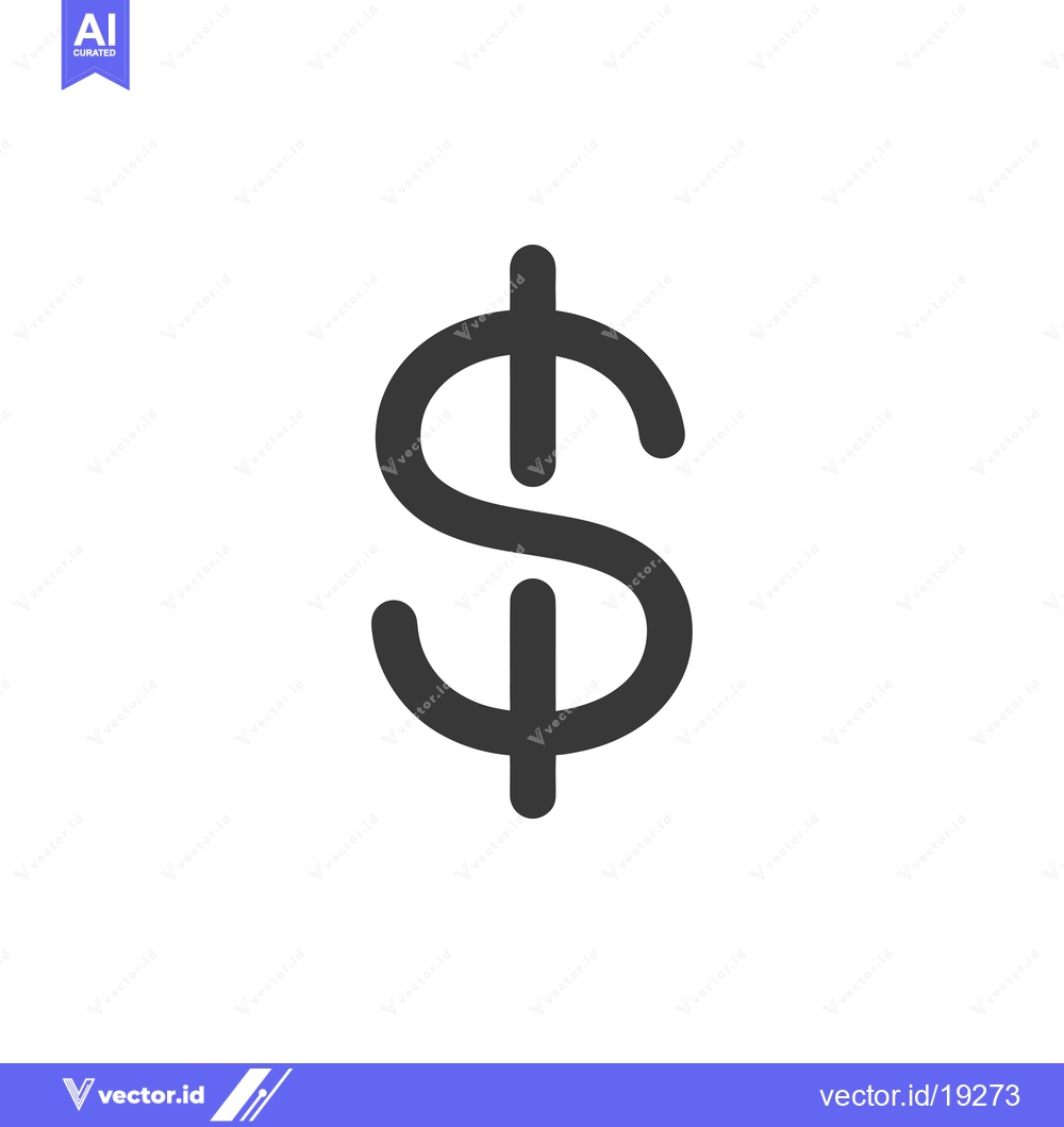 Premium Vector dari A simple black and white illustration of a dollar sign