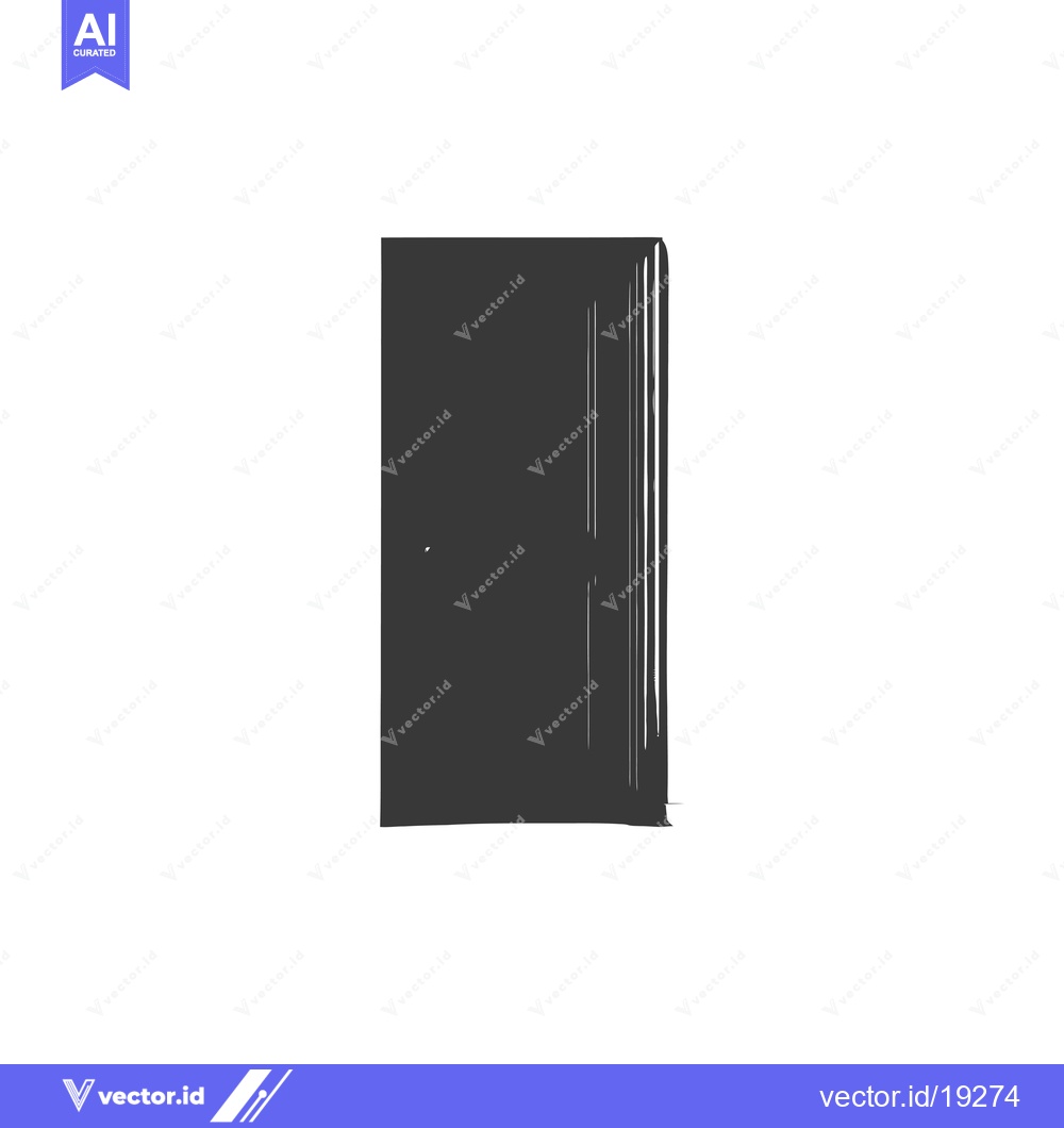 Premium Vector dari A Simple Black and White Illustration of a Doorway