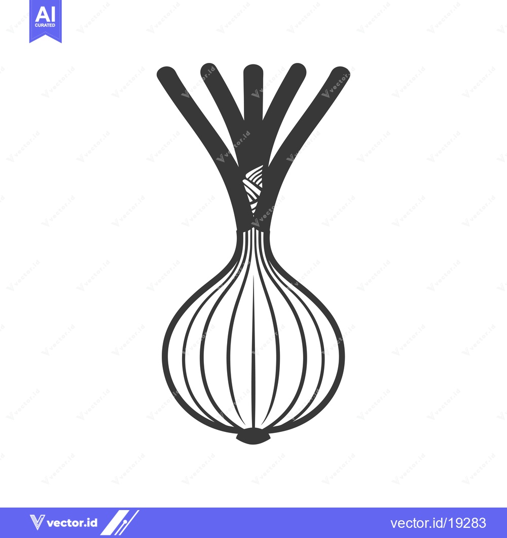 Premium Vector of A Simple Black and White Illustration of an Onion
