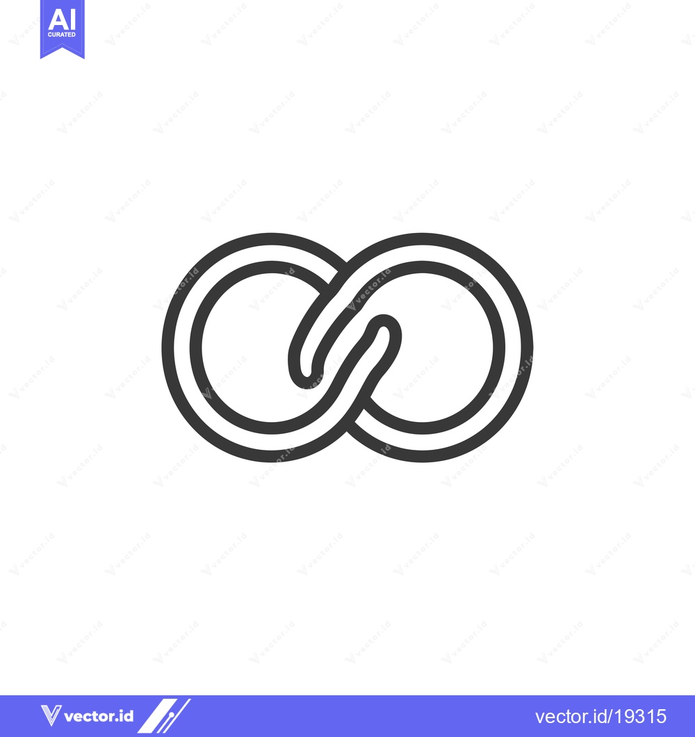 Premium Vector dari A simple black and white infinity symbol