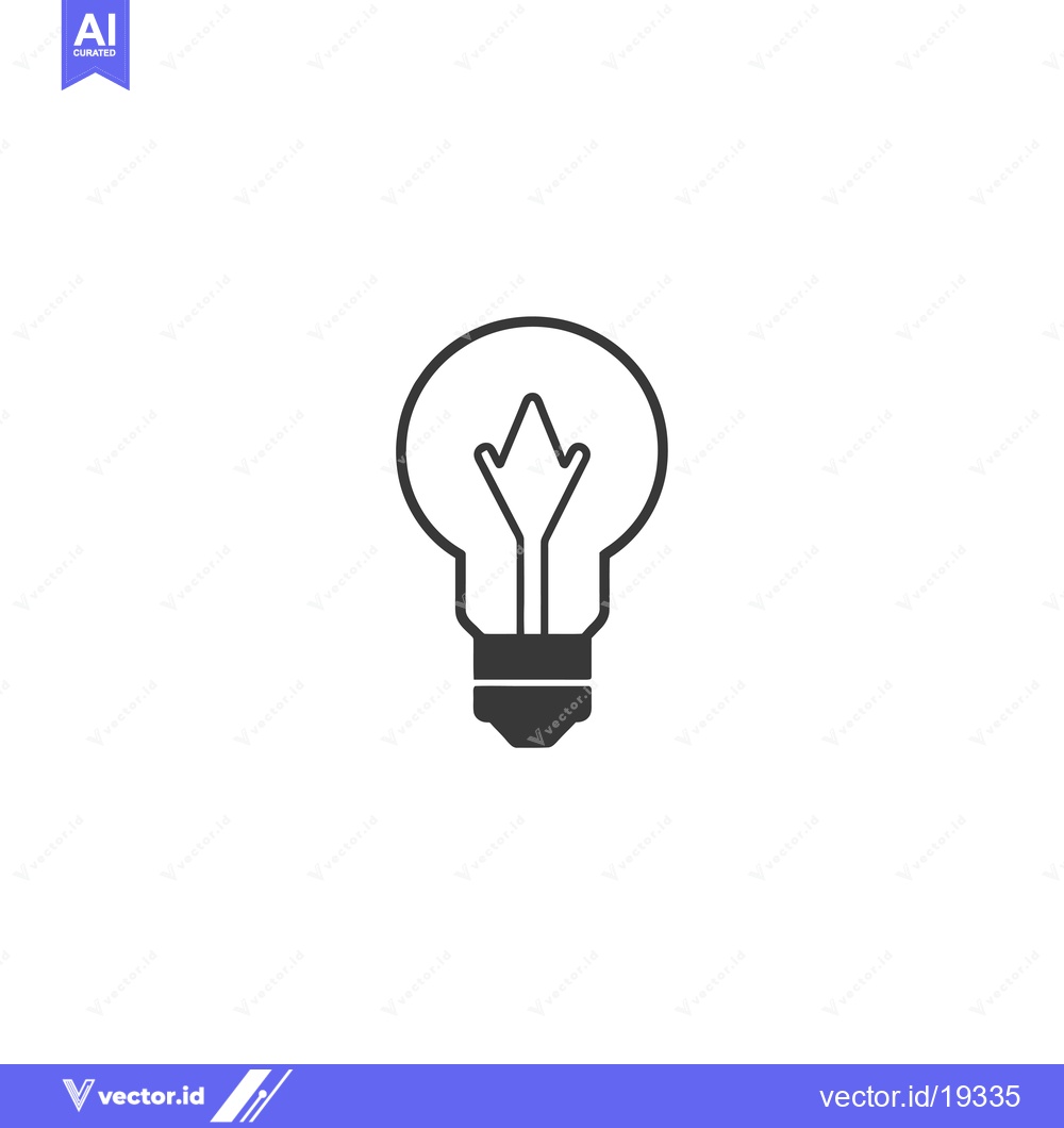 Premium Vector of A simple black and white line drawing of a lightbulb.