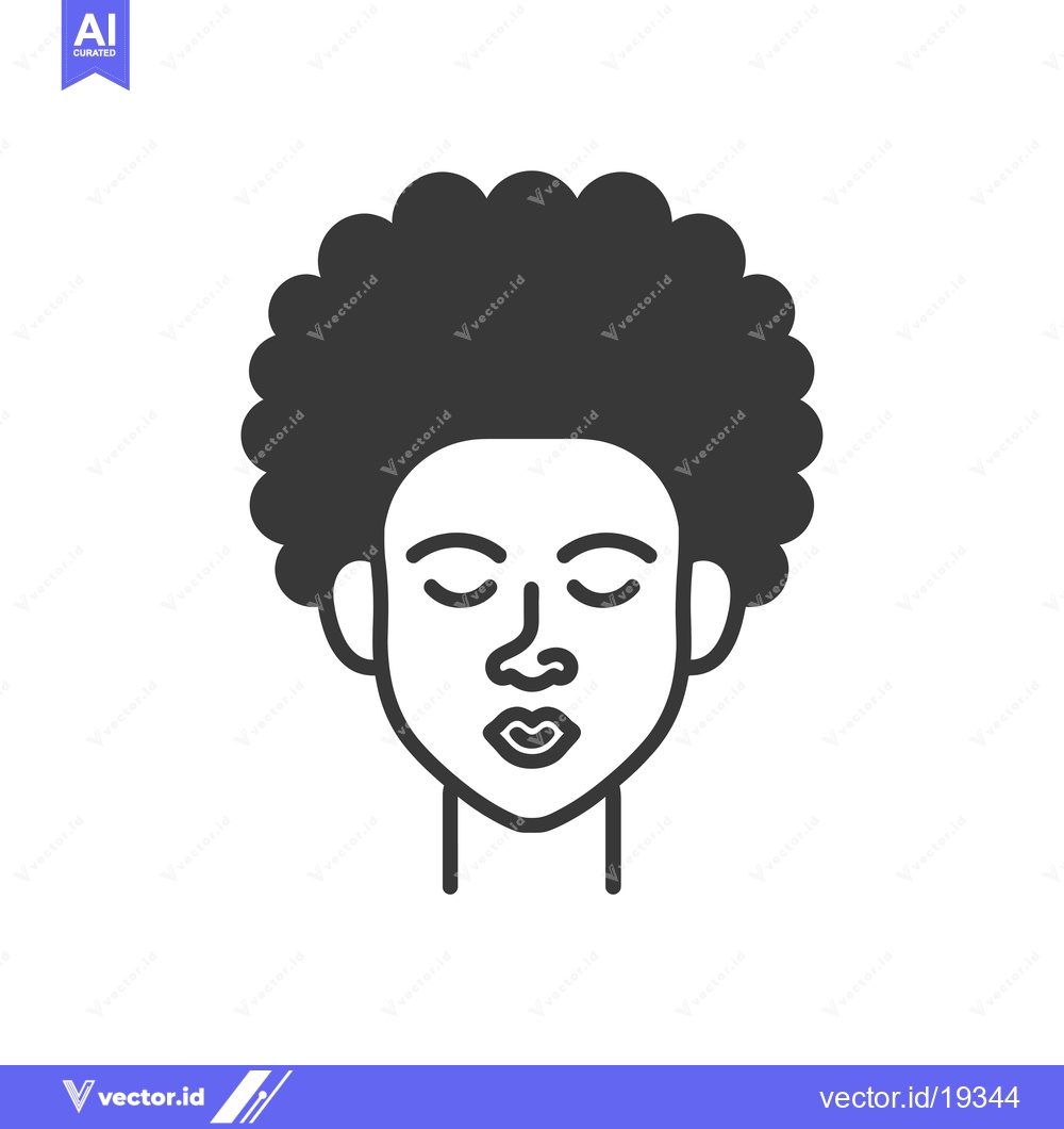 Premium Vector of A simple black and white line drawing of a person with closed eyes and