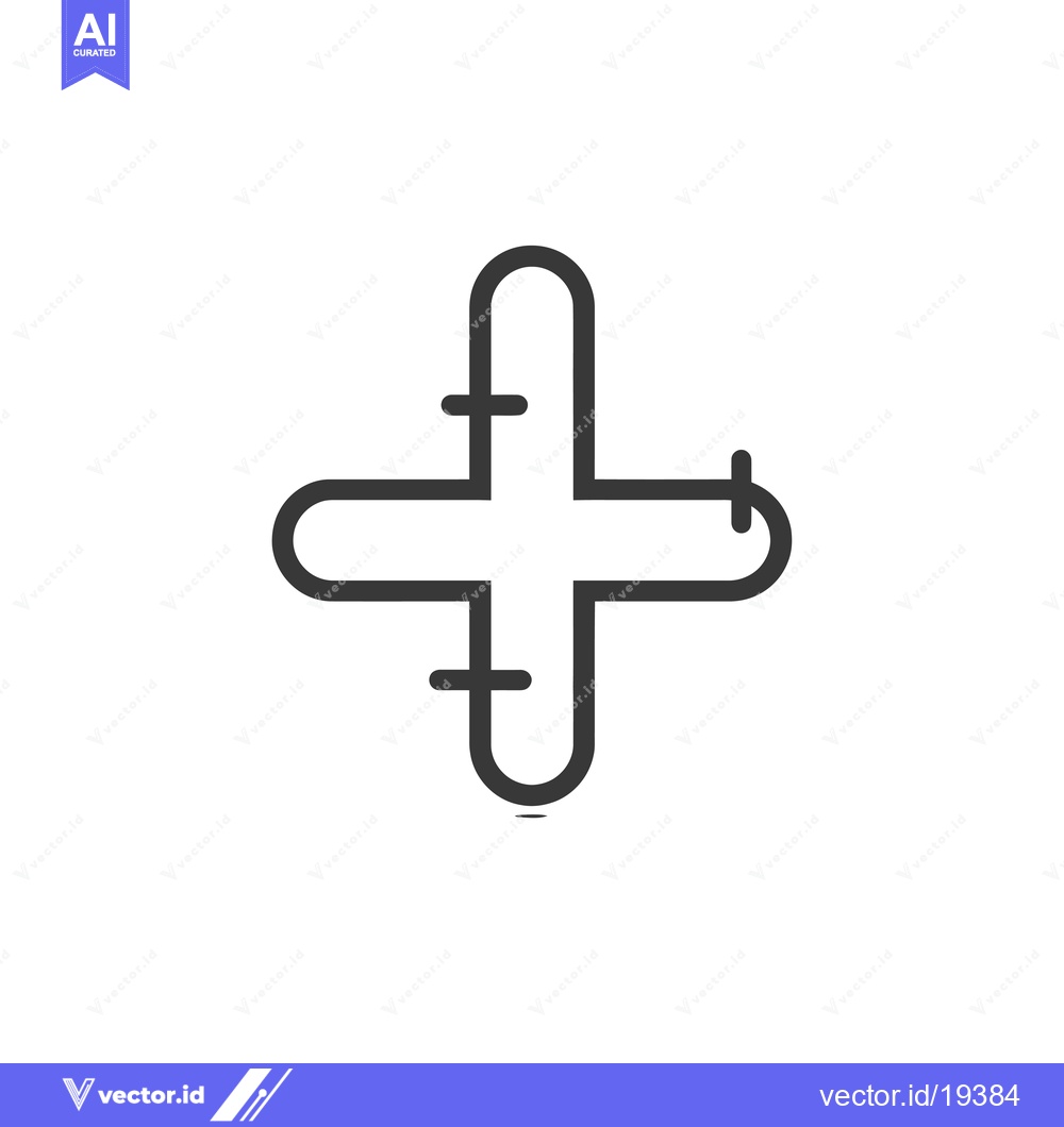 Premium Vector dari A Simple Black and White Plus Sign