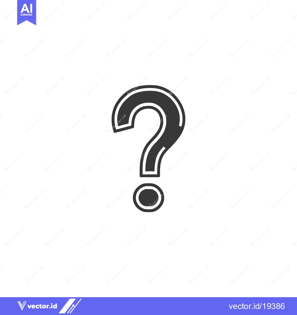 Premium Vector dari A Simple Black and White Question Mark Icon