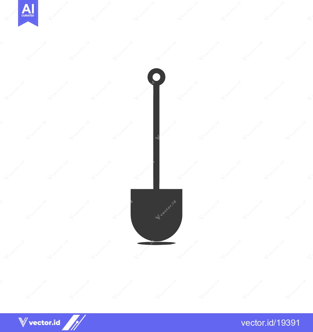 Premium Vector dari A Simple Black and White Silhouette of a Shovel
