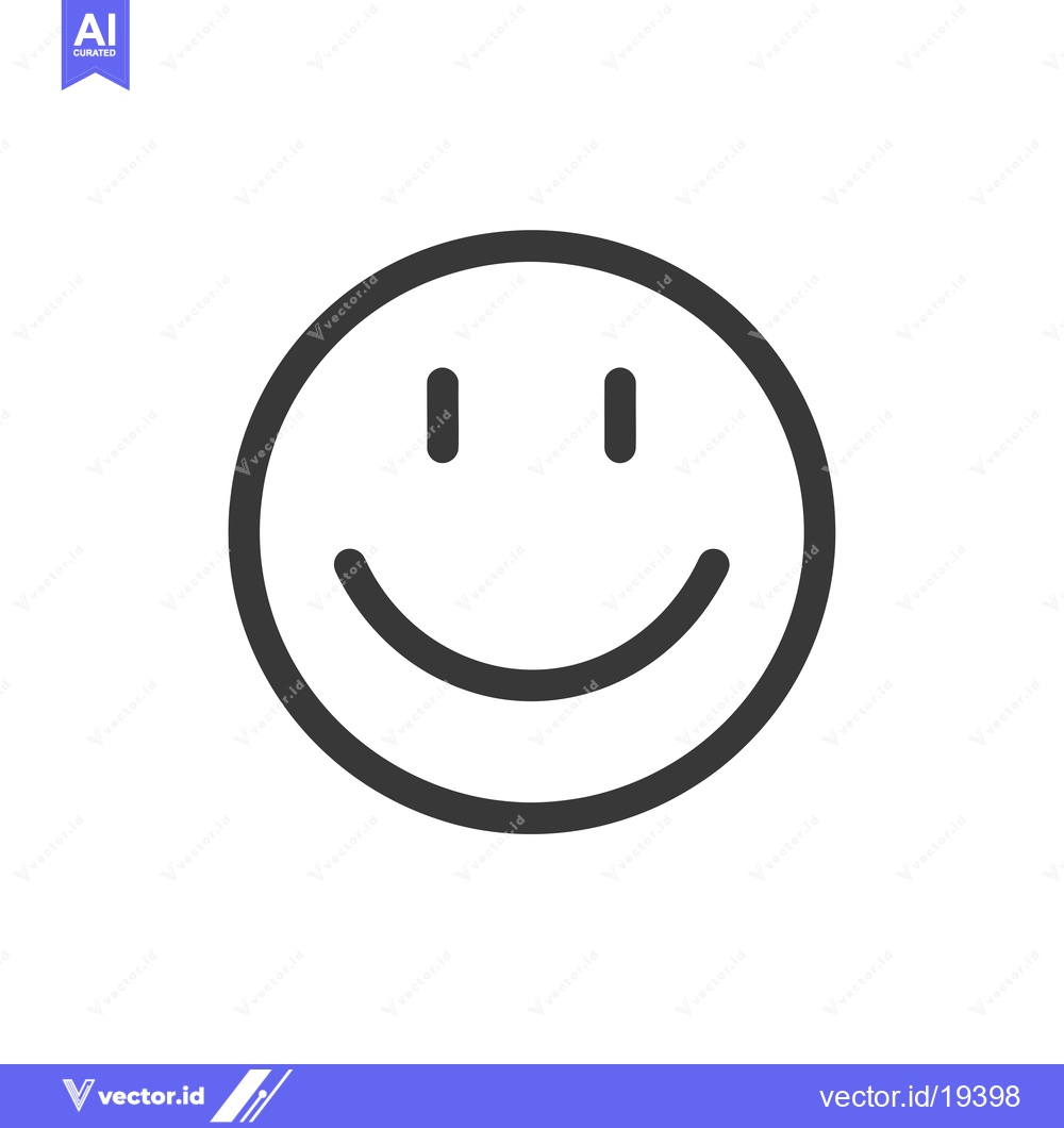 Premium Vector dari A simple black and white smiley face icon