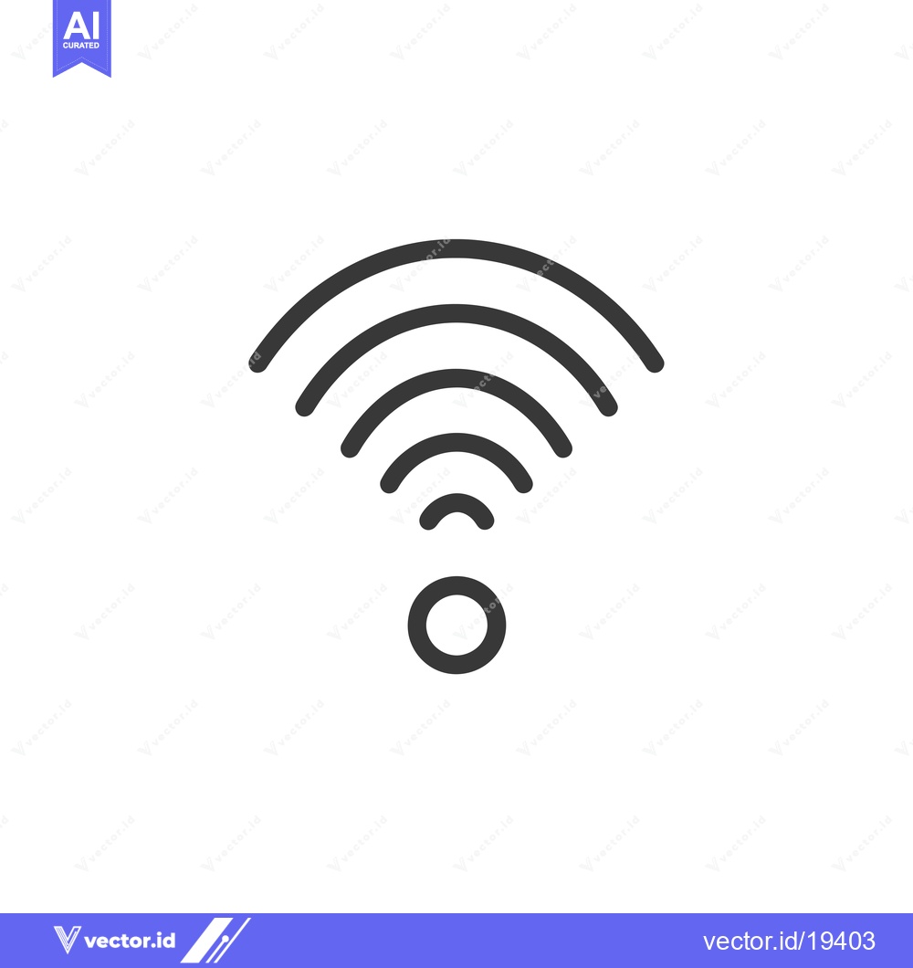 Premium Vector dari A Simple Black and White Wireless Signal Icon