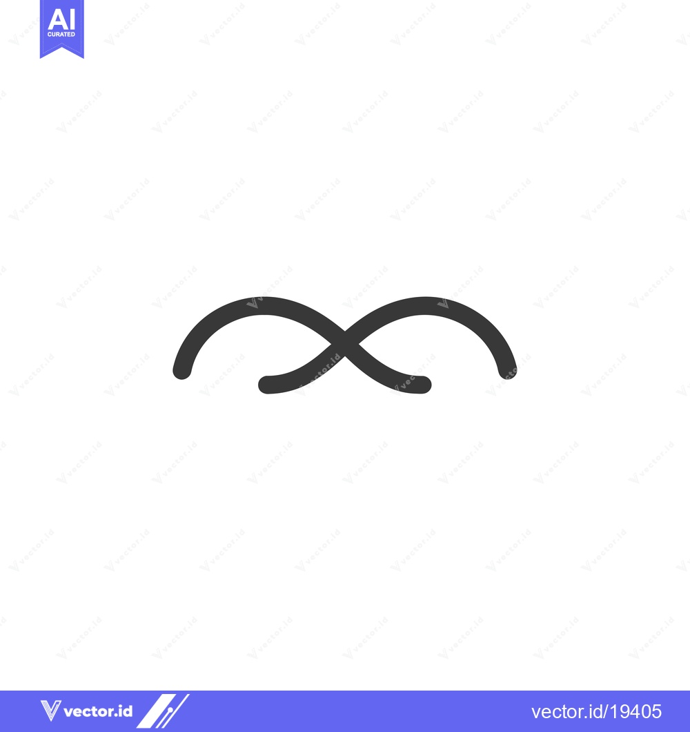 Premium Vector dari A simple black infinity symbol on a white background