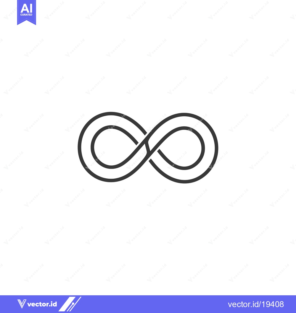 Premium Vector dari A simple black infinity symbol on a white background