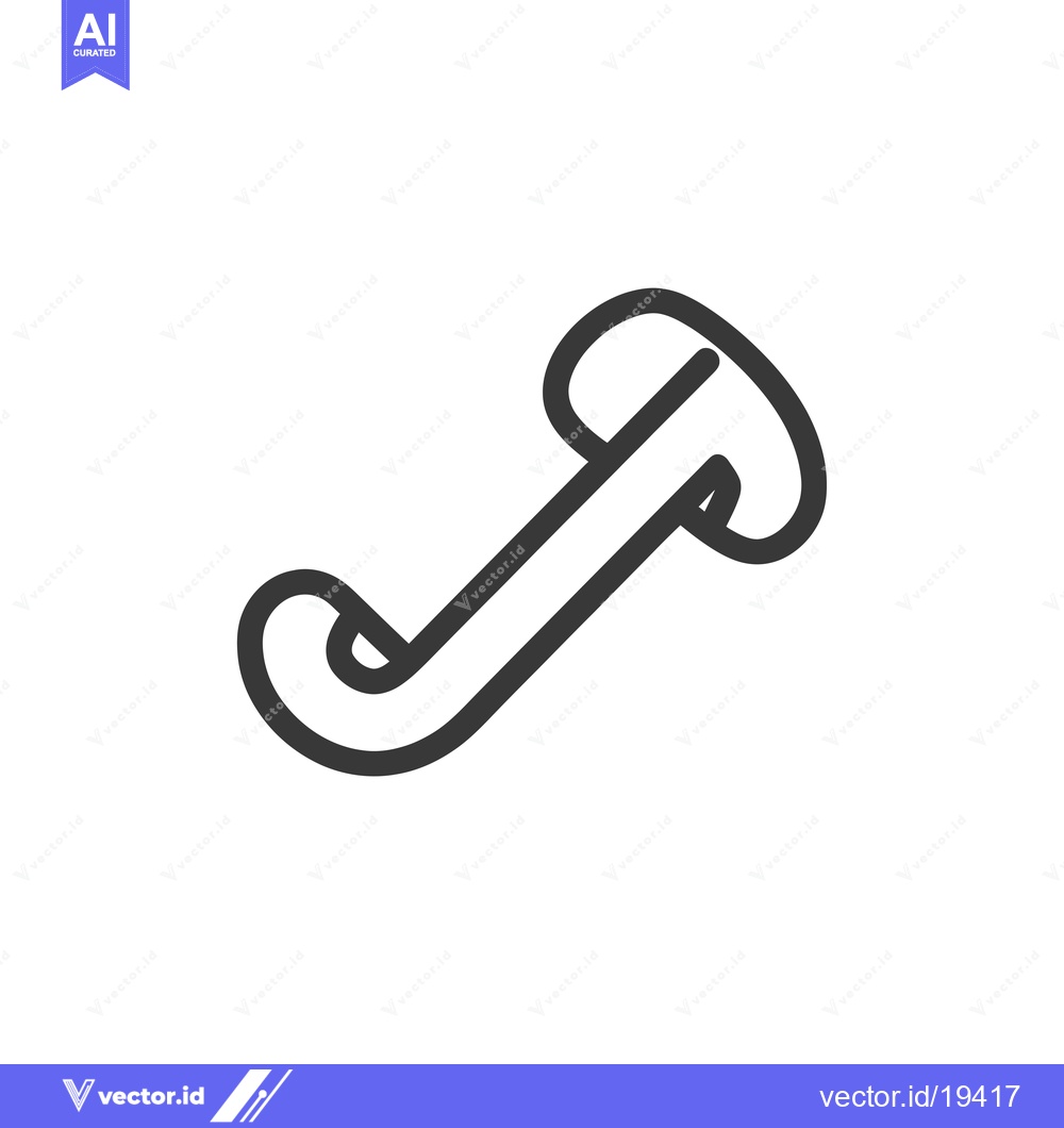 Premium Vector dari A simple black line drawing of a hook
