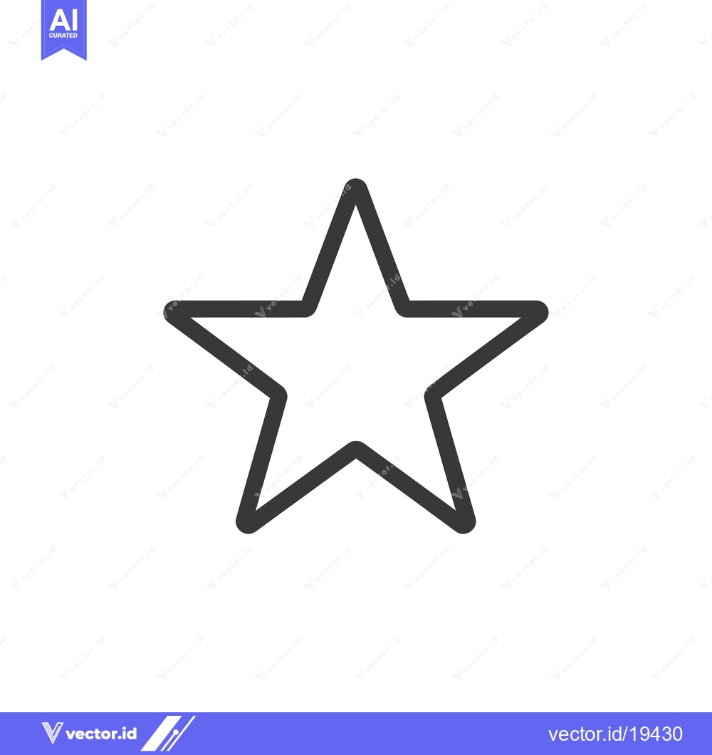 Premium Vector dari A simple, black, outlined star icon