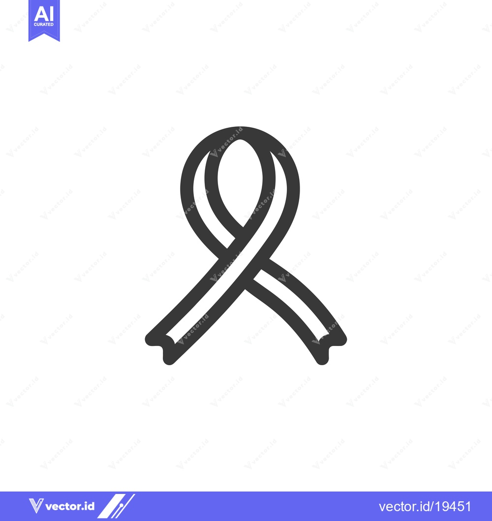Premium Vector dari A simple black outline of a ribbon tied in a bow