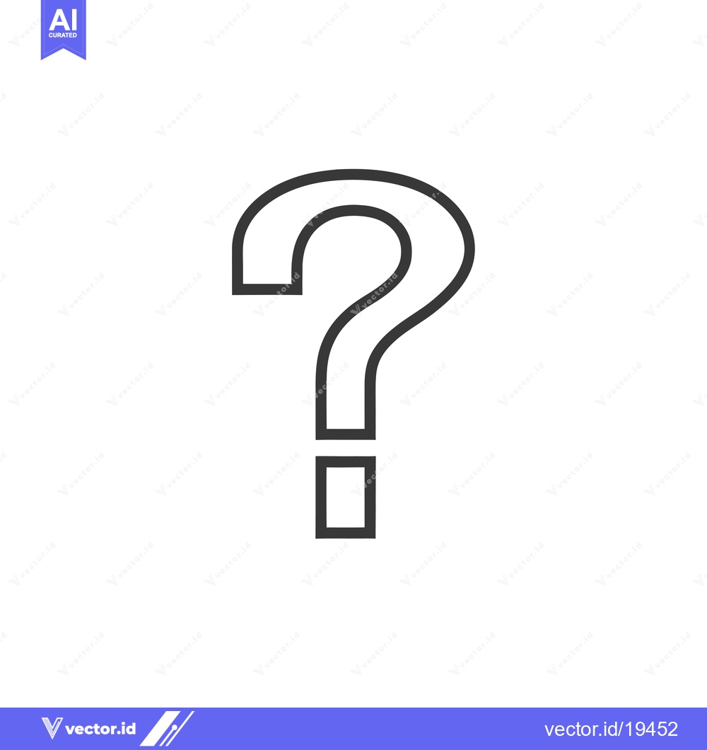 Premium Vector dari A Simple Black Outline Question Mark Icon