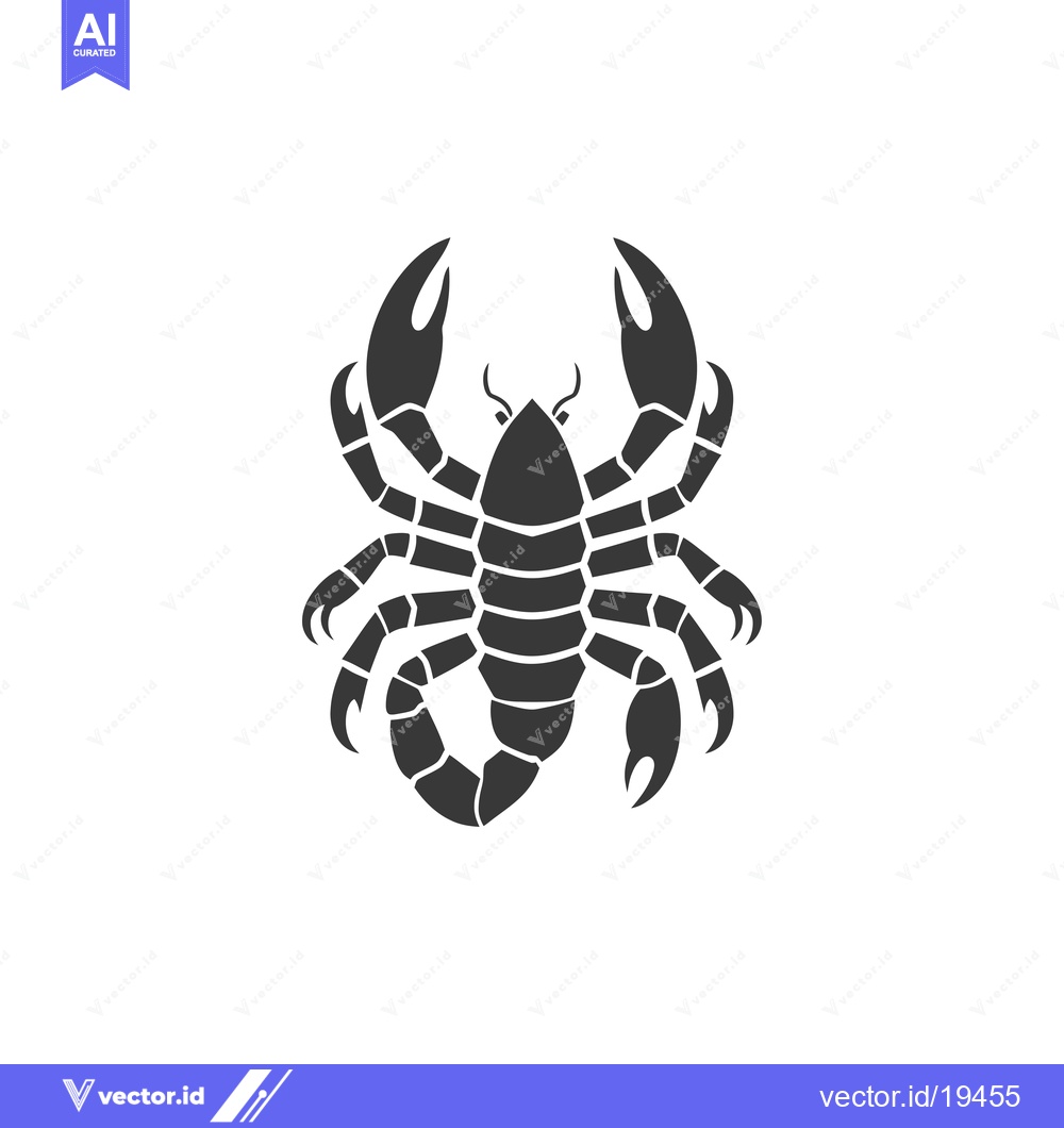 Premium Vector dari A Simple Black Silhouette of a Scorpion