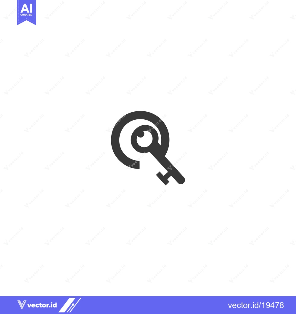 Premium Vector dari A Simple Keyhole Design with a Key