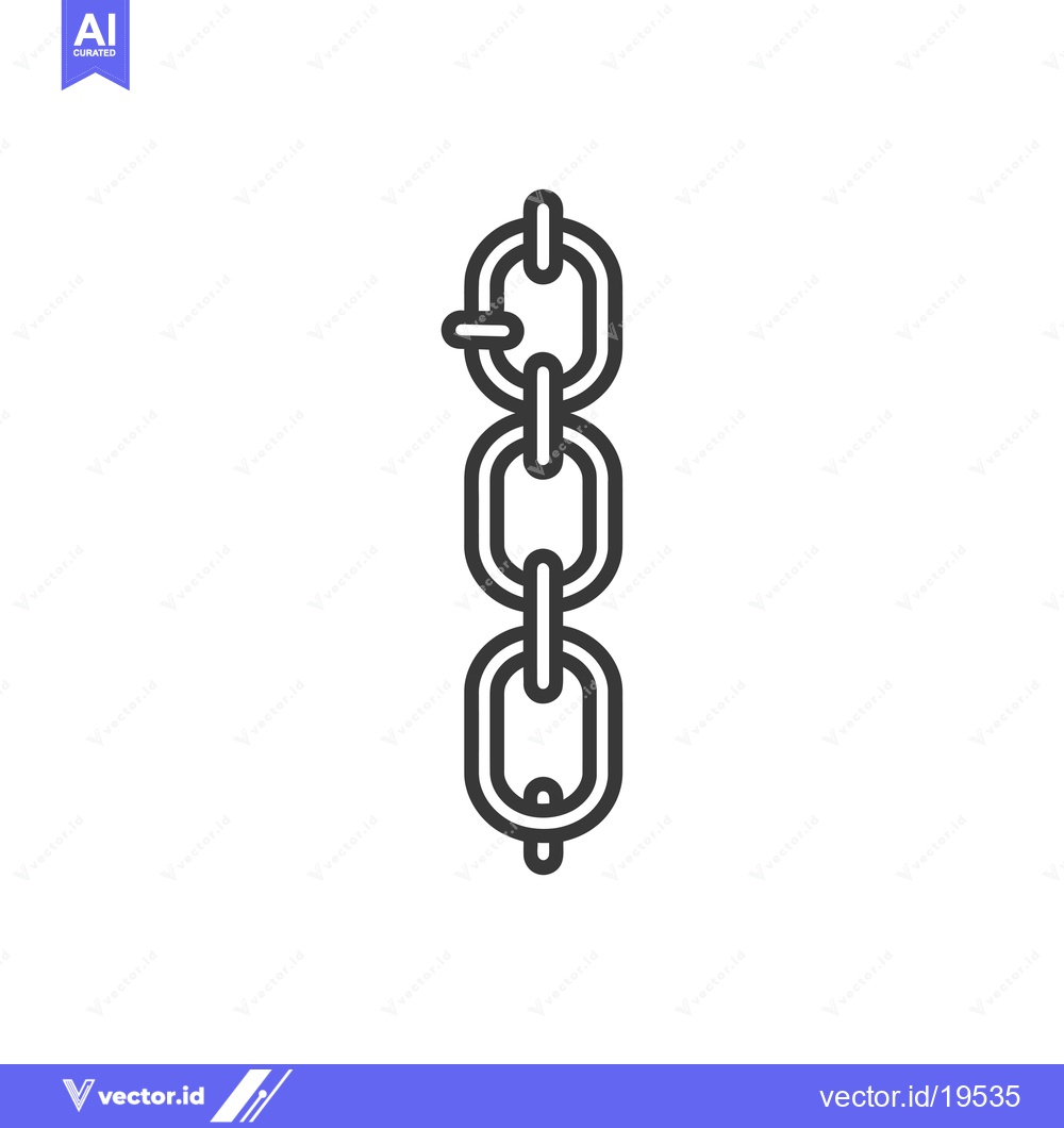 Premium Vector of A simple line drawing of a chain with four links