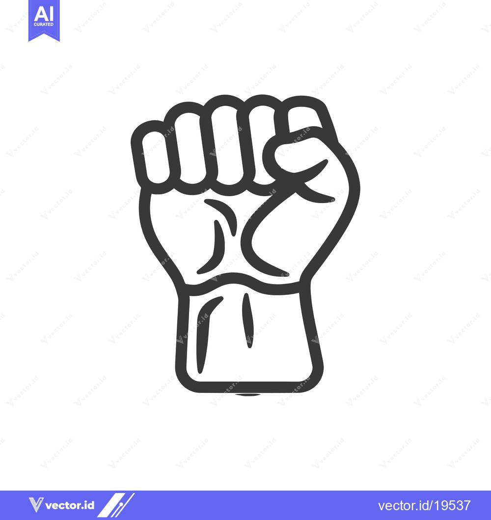 Premium Vector dari A simple line drawing of a clenched fist
