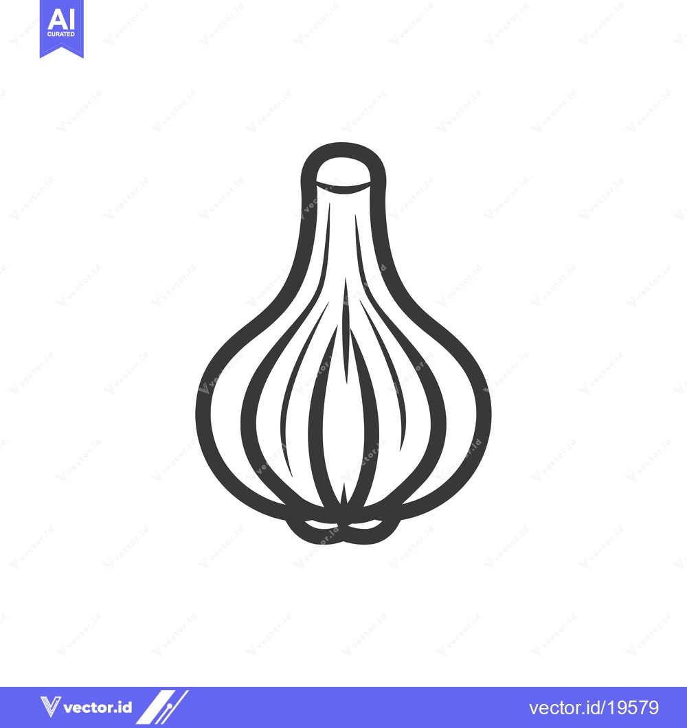 Premium Vector of A simple line drawing of a garlic bulb