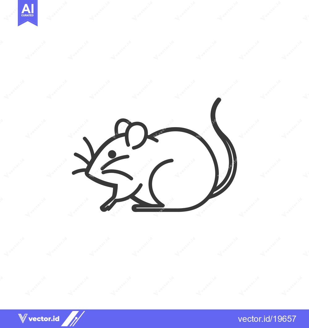 Premium Vector dari A simple line drawing of a mouse