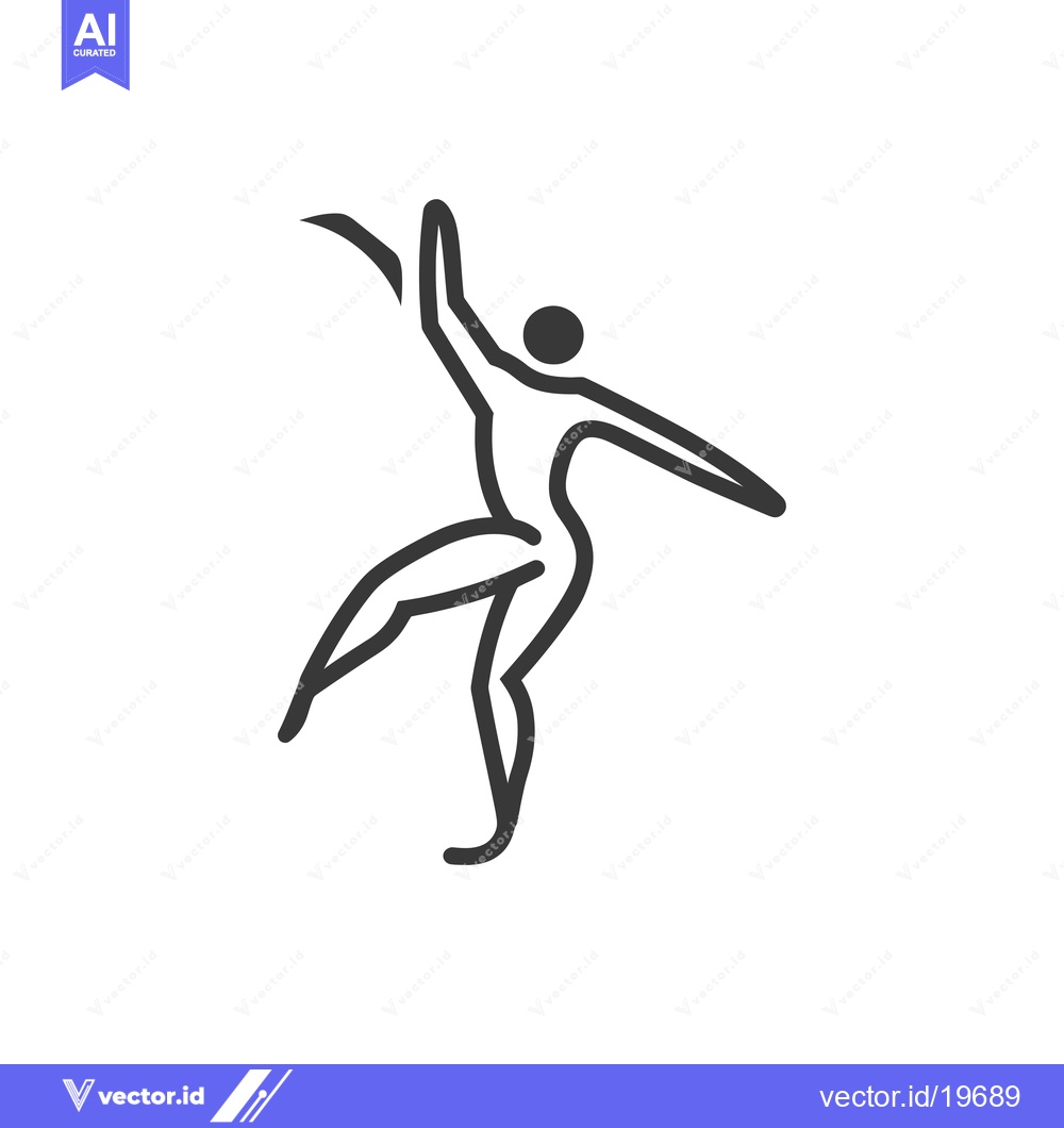 Premium Vector of A simple line drawing of a person dancing