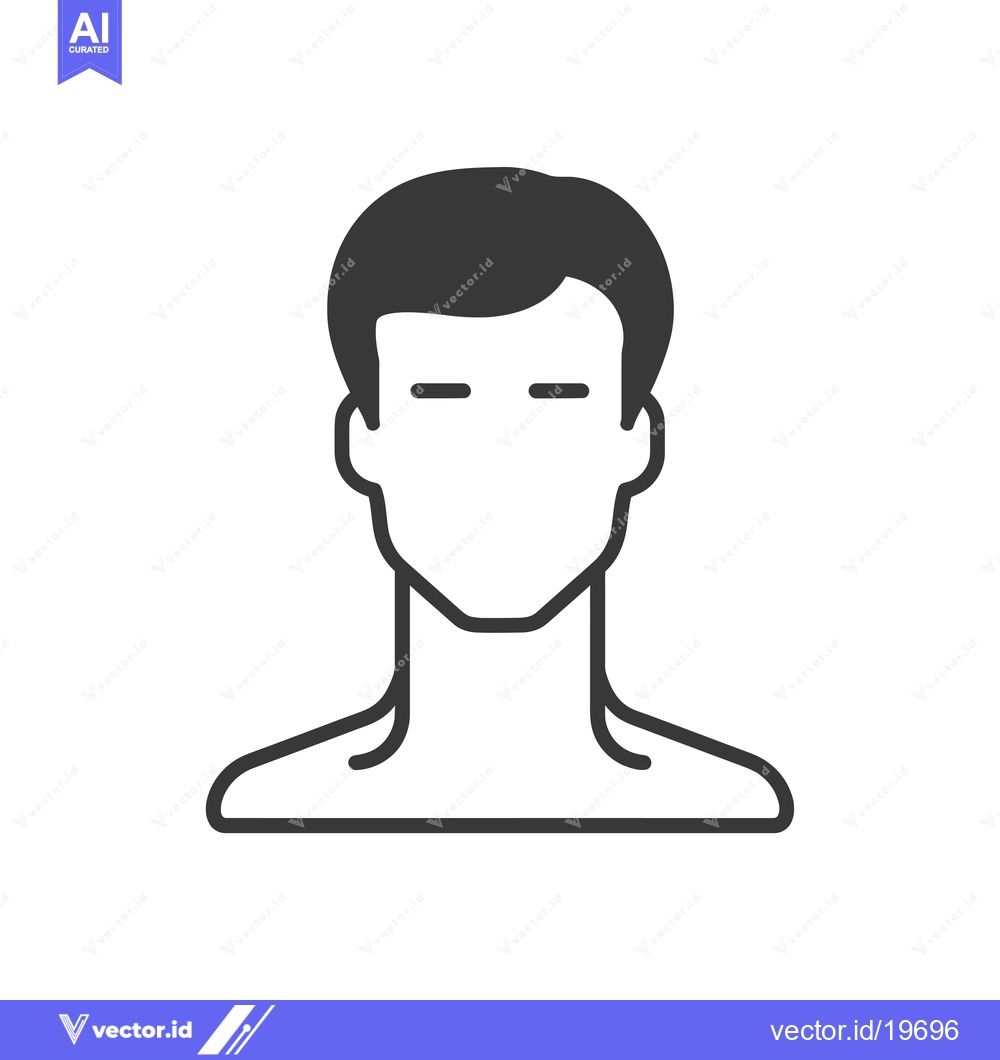 Premium Vector dari A simple line drawing of a person's head and shoulders