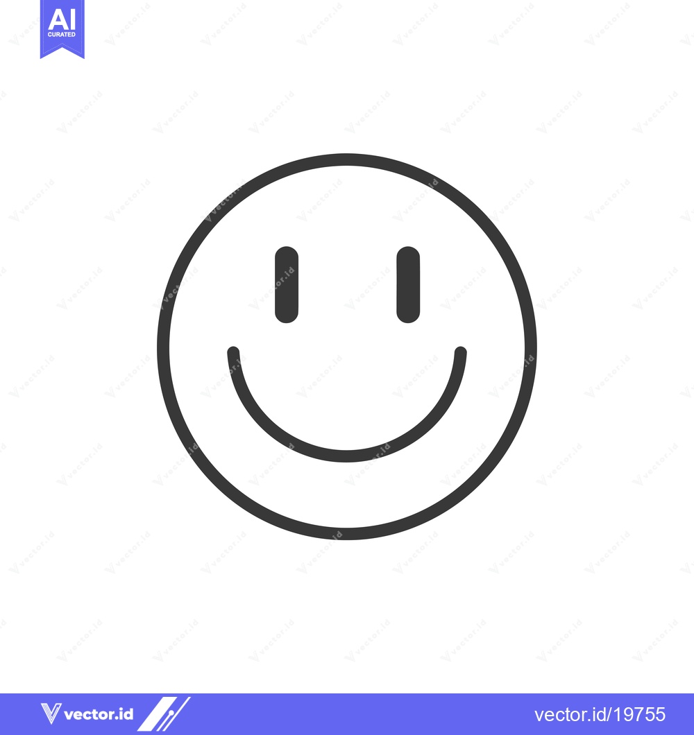 Premium Vector of A simple line drawing of a smiley face