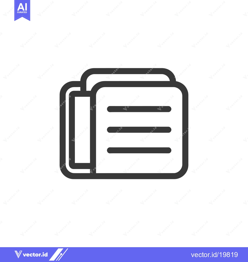 Premium Vector dari A Simple Line Icon Depicting a File Folder with Multiple Documents