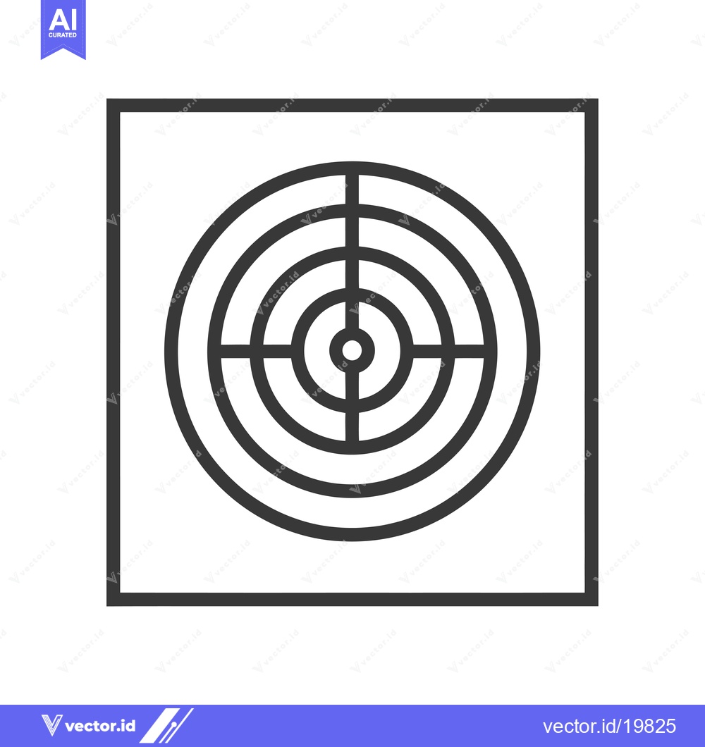 Premium Vector dari A simple outline drawing of a target with concentric circles