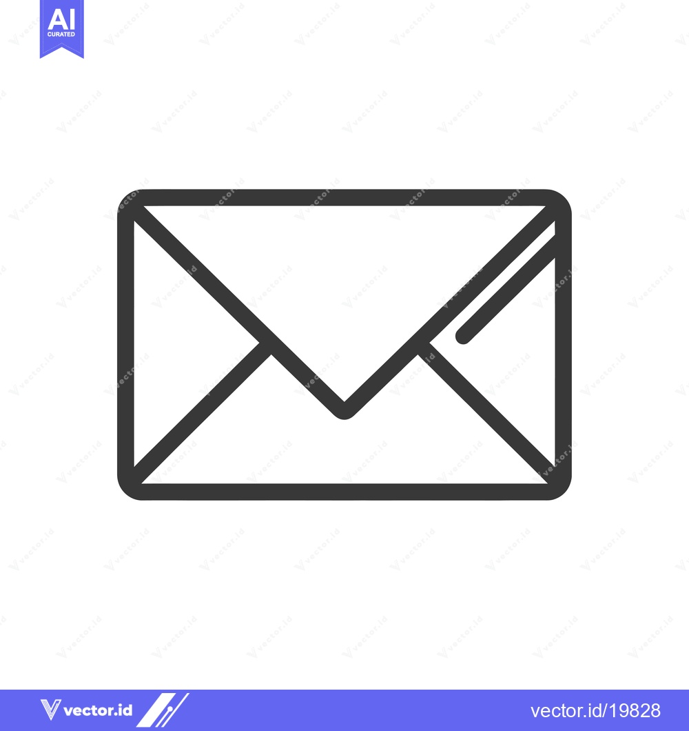 Premium Vector dari A simple outline icon depicting a closed envelope