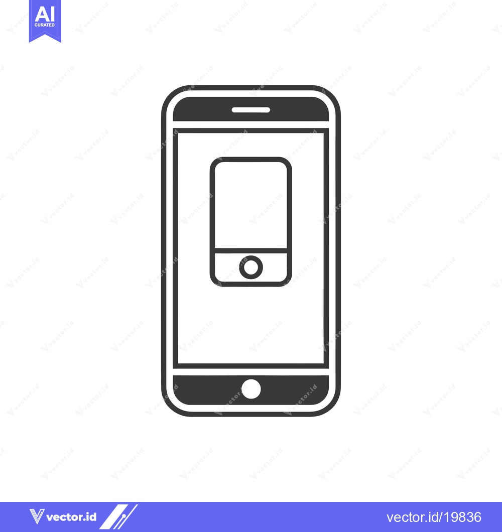 Premium Vector dari A Simple Outline Illustration of a Smartphone