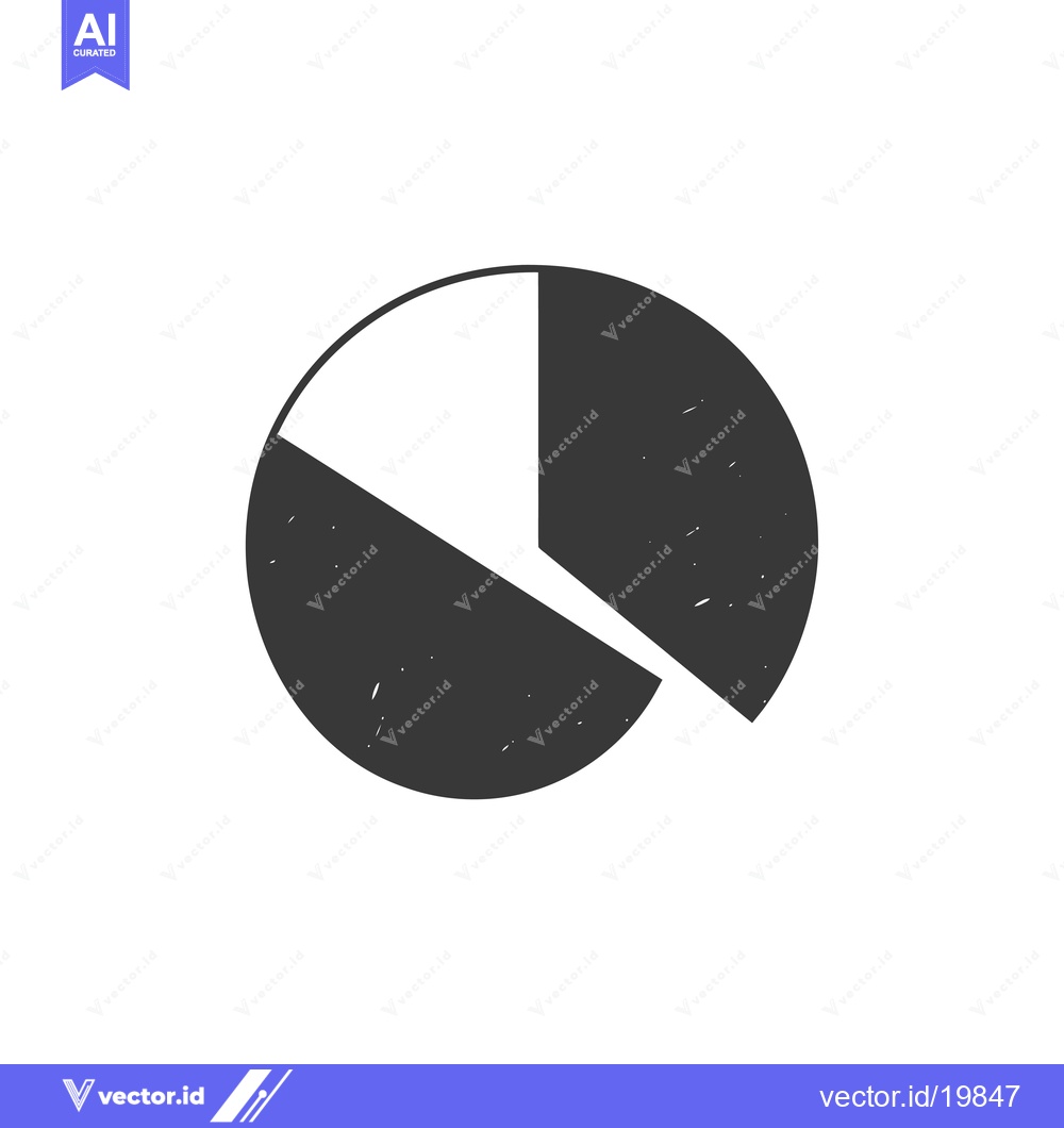 Premium Vector dari A simple pie chart divided into two sections
