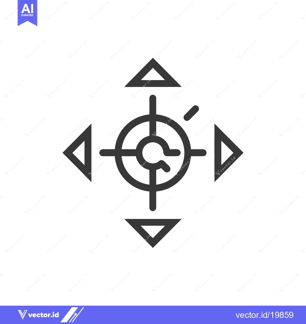 Premium Vector dari A simple target symbol surrounded by arrows
