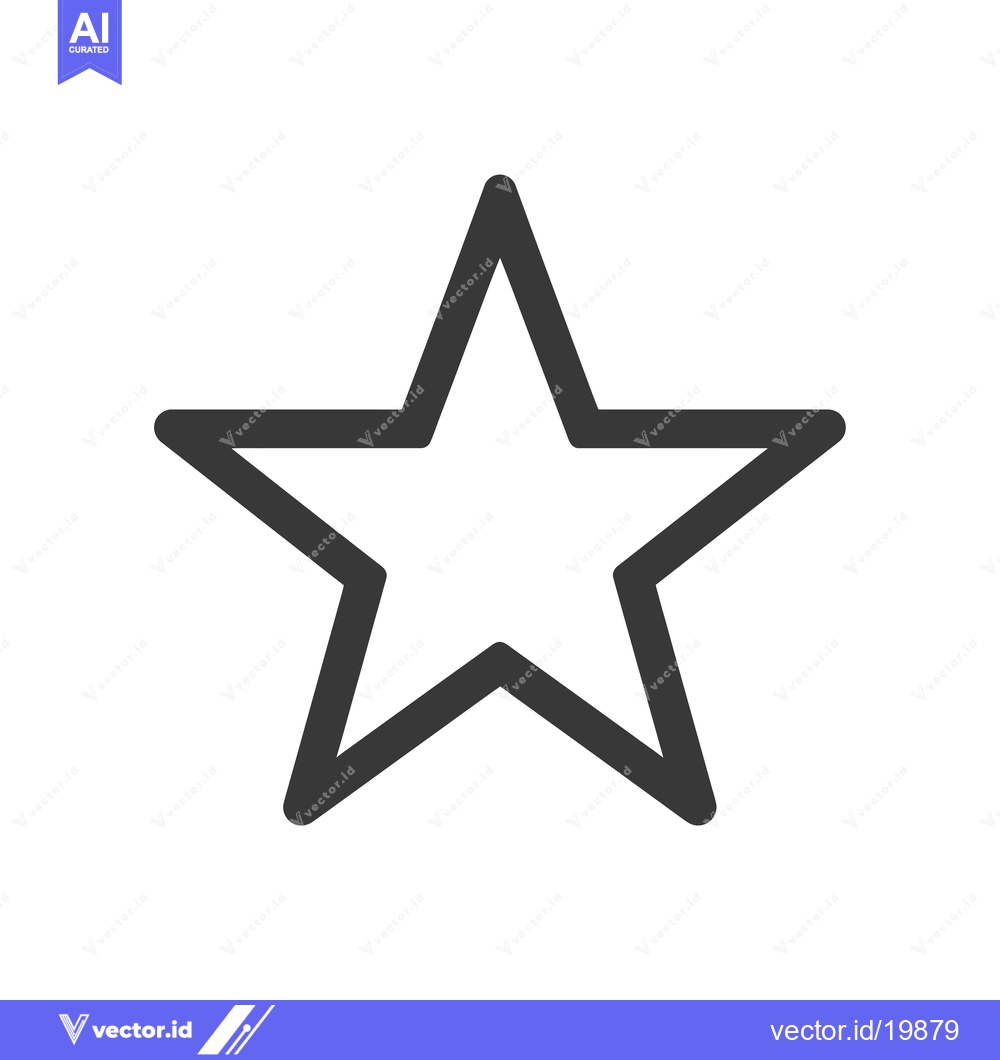 Premium Vector dari A single black outlined star on a white background