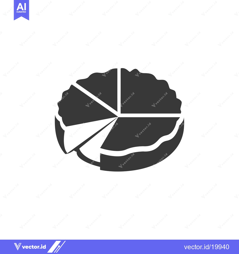 Premium Vector dari A single slice removed from a round pie