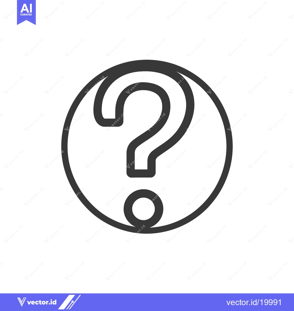 Premium Vector of A simple graphical representation of a question mark in a circle