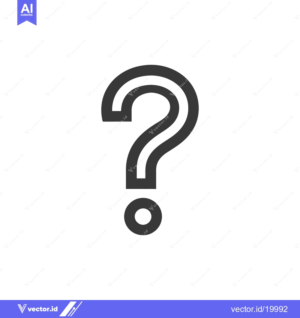Premium Vector dari A Simple Graphic Representation Of A Question Mark Symbol