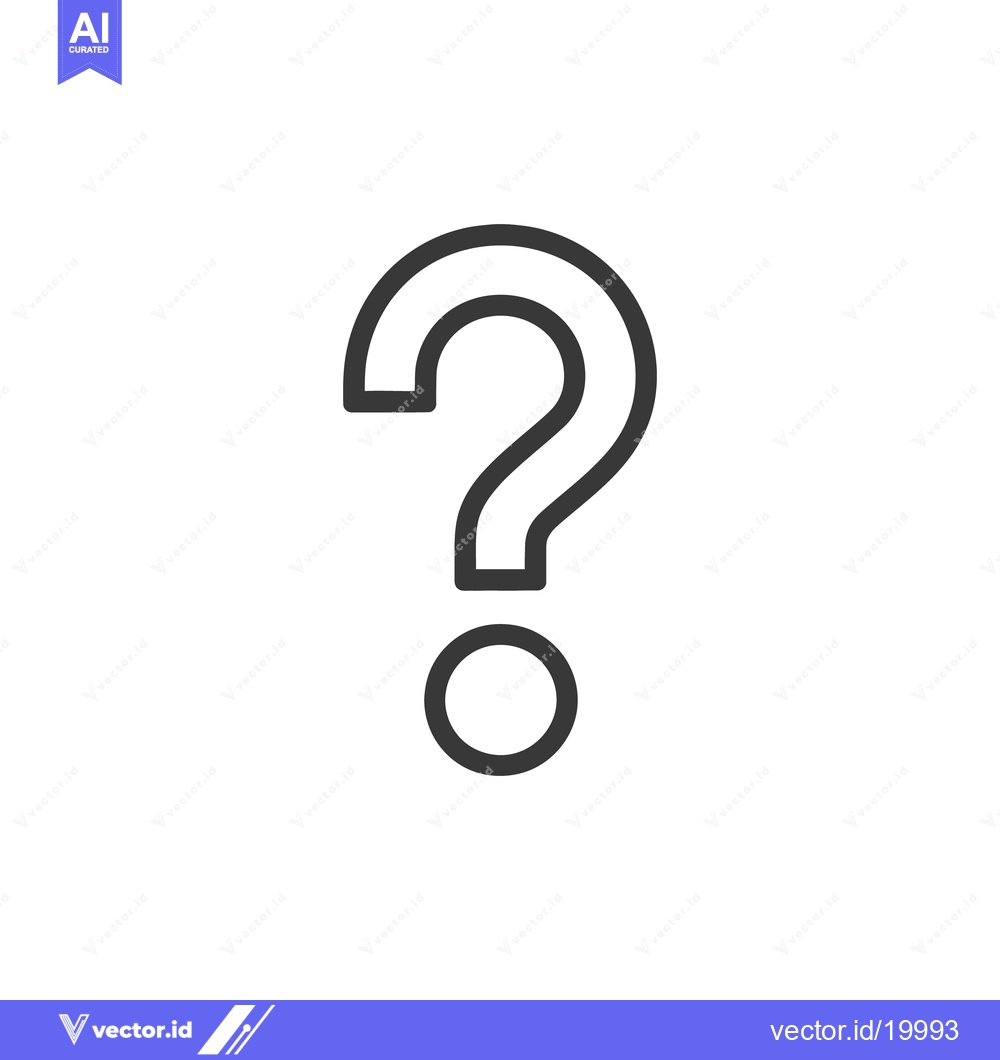Premium Vector dari A simple graphic illustration showing a single question mark symbol