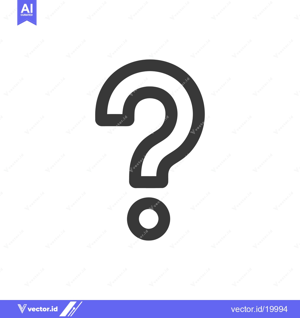 Premium Vector of A simple minimalist graphic of a question mark symbol