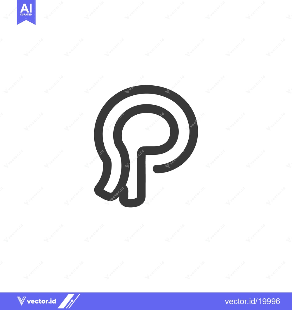 Premium Vector of A simple minimalist illustration of a curved intestinal section shape