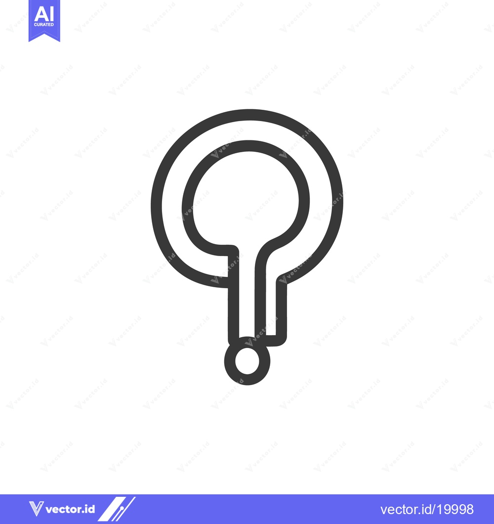 Premium Vector dari A simple outline drawing depicting a question mark symbol