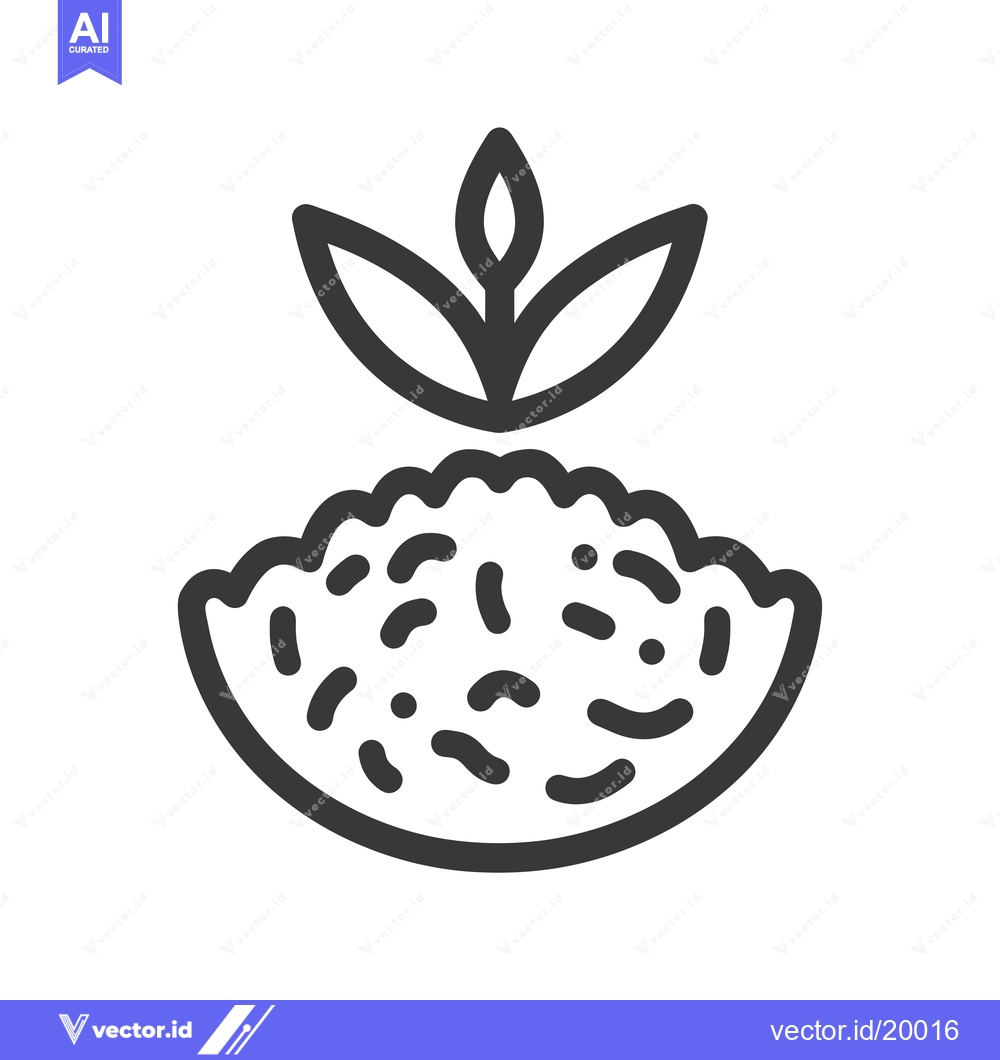 Premium Vector dari A Small Plant Sprouting from a Pile of Soil