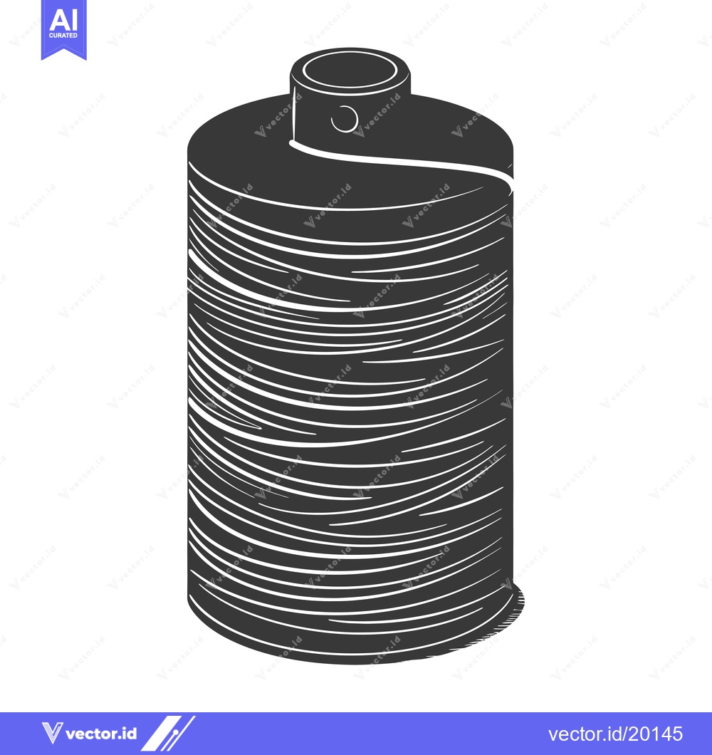 Premium Vector dari A spool of thread with a hole in the top