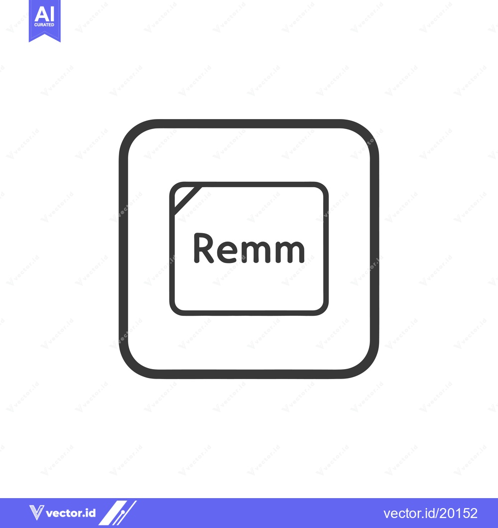 Premium Vector dari A Square with Rounded Corners Containing the Text "Remm"