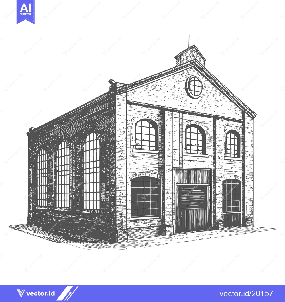 Premium Vector of This image shows a detailed view of the buildings exterior facade