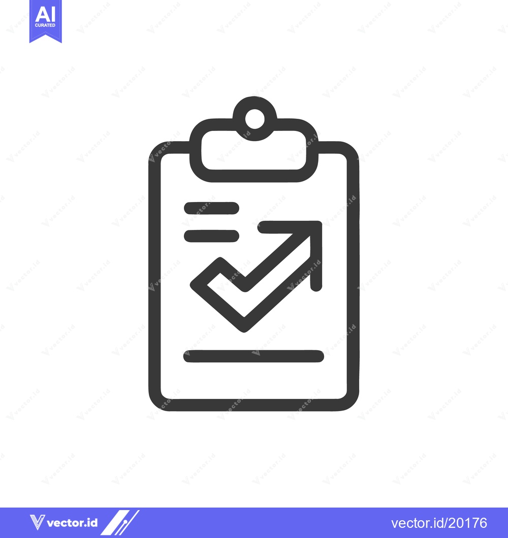 Premium Vector dari Clipboard with Upward Arrow: Business Growth Icon in Dark Gray