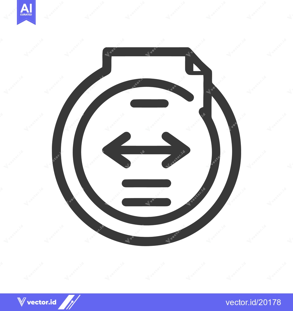 Premium Vector of Data Transfer Icon: Circular Design with Arrows, Document, and Lines.