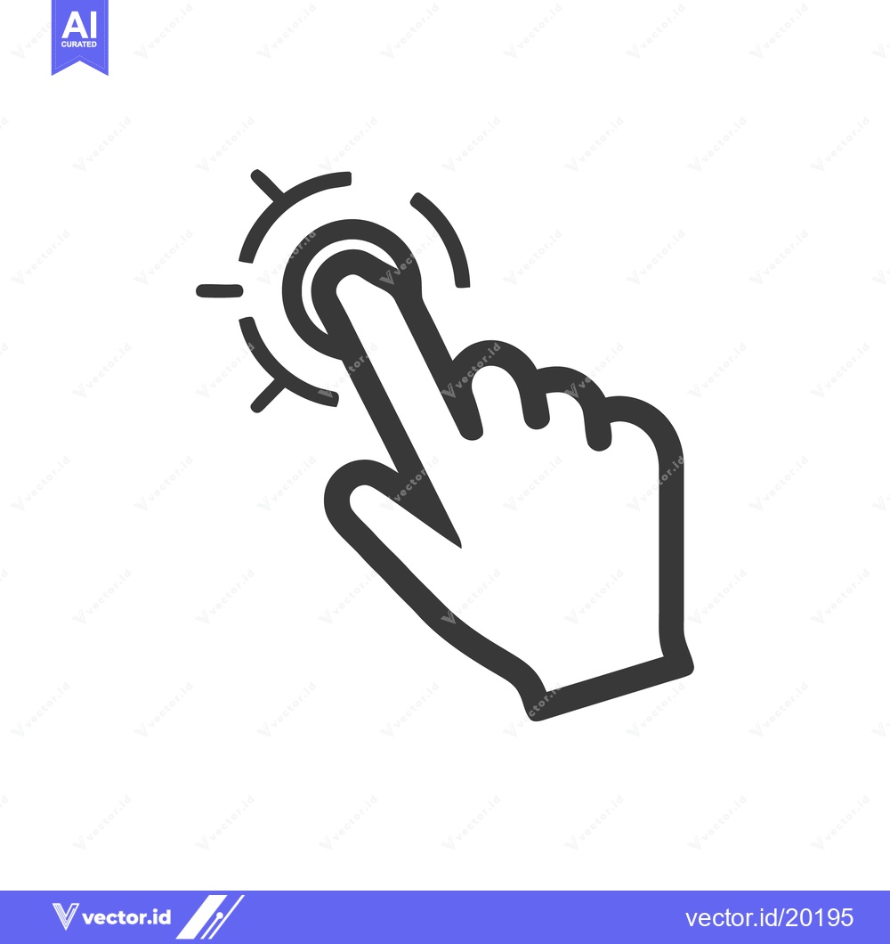 Premium Vector dari Finger Tap Icon: Hand Gesture, Touchscreen Interaction, Digital Interf