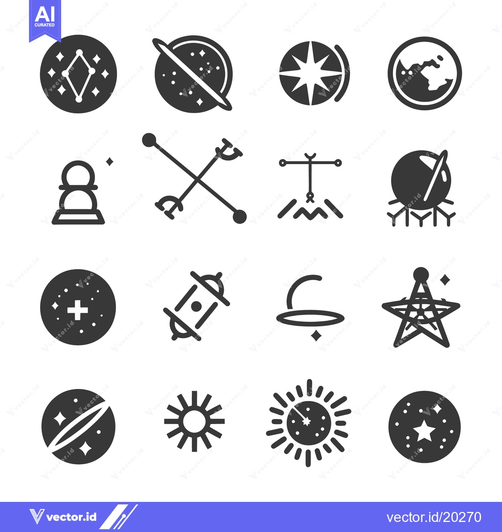 Premium Vector dari Collection of minimal icon designs with astrological and geometric sym