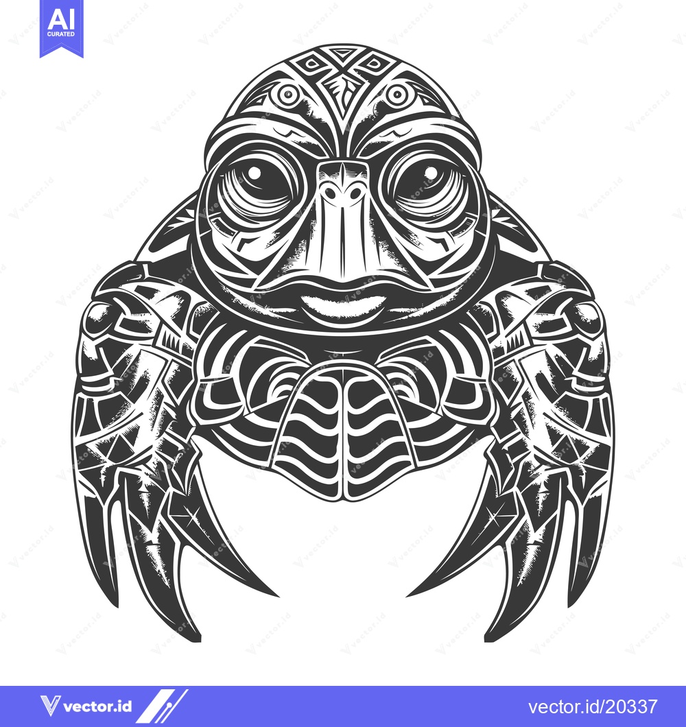 Premium Vector of A stylized black and white illustration of a mythical creature