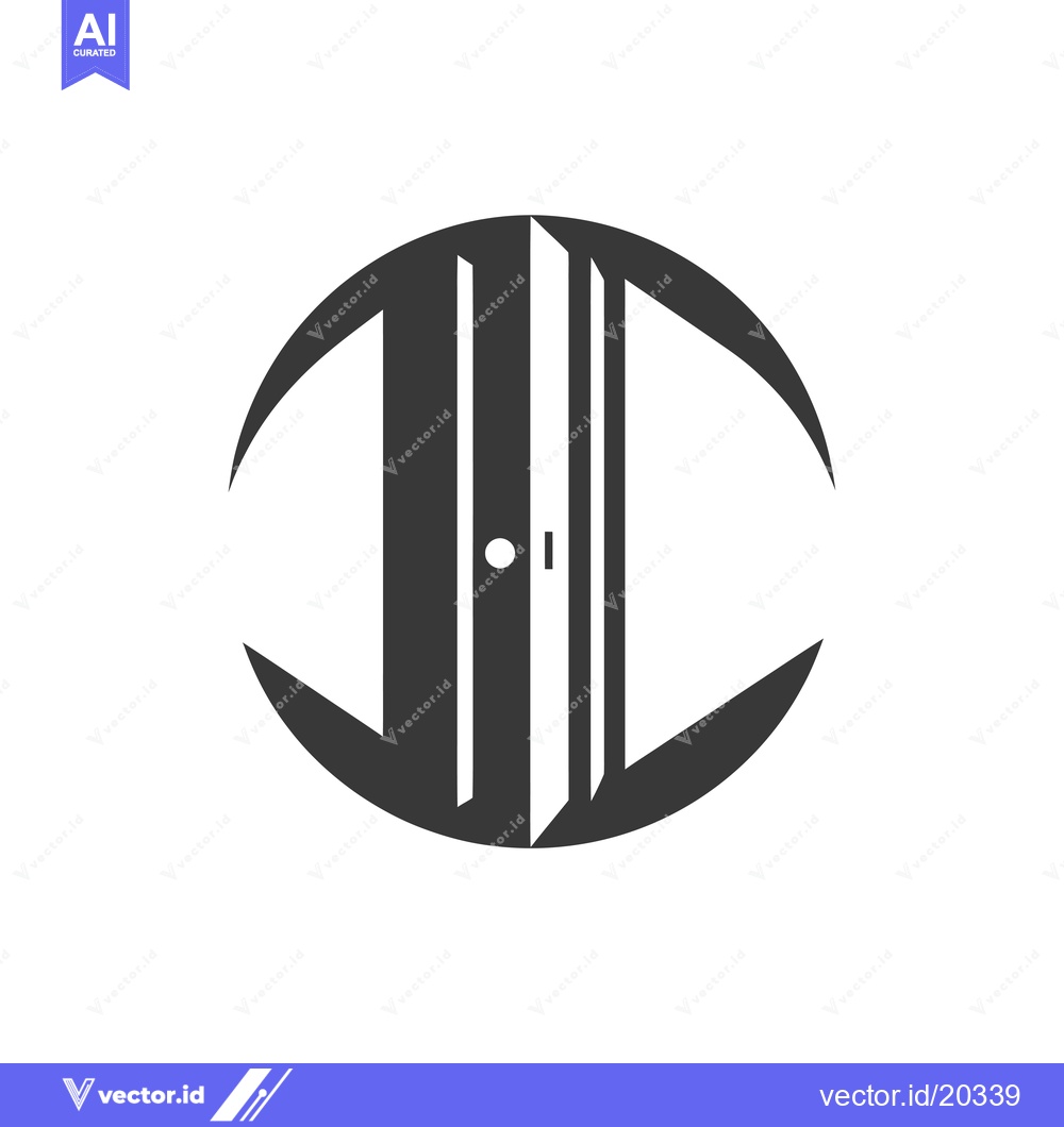 Premium Vector of A stylized black and white illustration of an open door within a circl